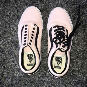 Custom made pink and black vans